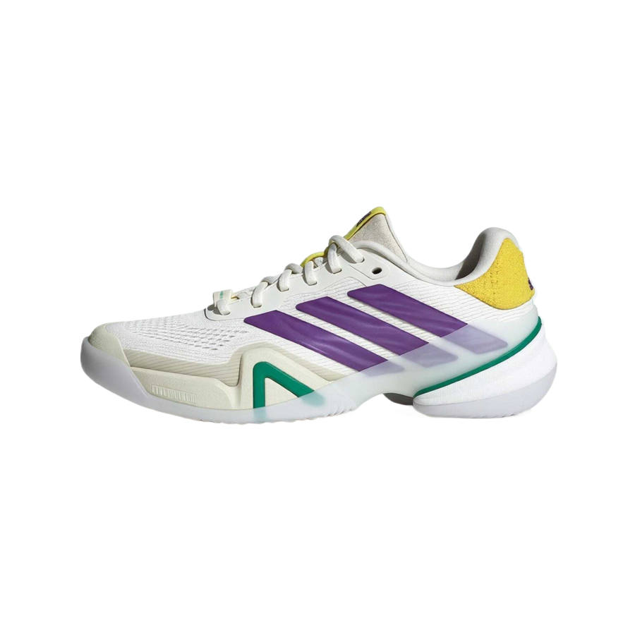 Adidas Adidas BARRICADE 14 Tennis Shoes Men's Low Top Jade White/Bright Purple/White