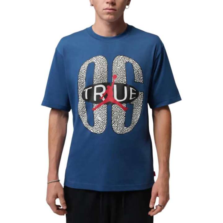 Jordan Jordan T Shirts Men's Blue Crew Neck Moderate