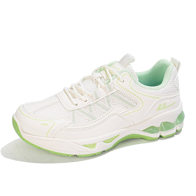 WARRIOR Chunky Sneakers Women's Low Top Beige Light Green