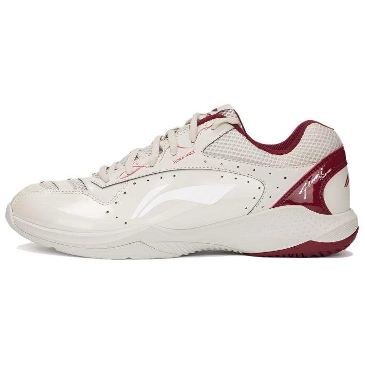 Li-Ning Li Ning Badminton Collection Flower Dance Collection Red Hibiscus PU, Mesh Cushioning Abrasion Resistant Low top