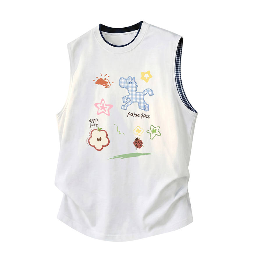 PAL ONGACO Tank Tops Unisex Crew Neck Thin Straight Fit