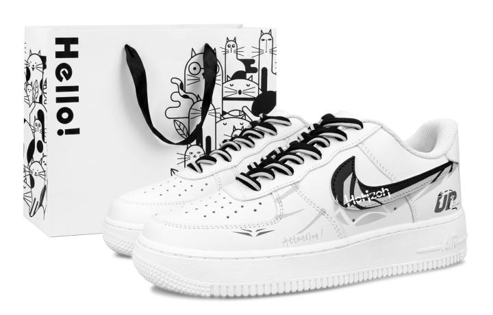 Nike Nike Air Force 1 Skateboard Shoes Unisex Low Top Black/White/Gray