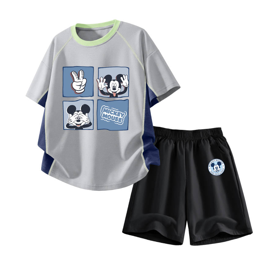 Disney Kids Casual Sportswear Crew Neck Thin Stretch Breathable