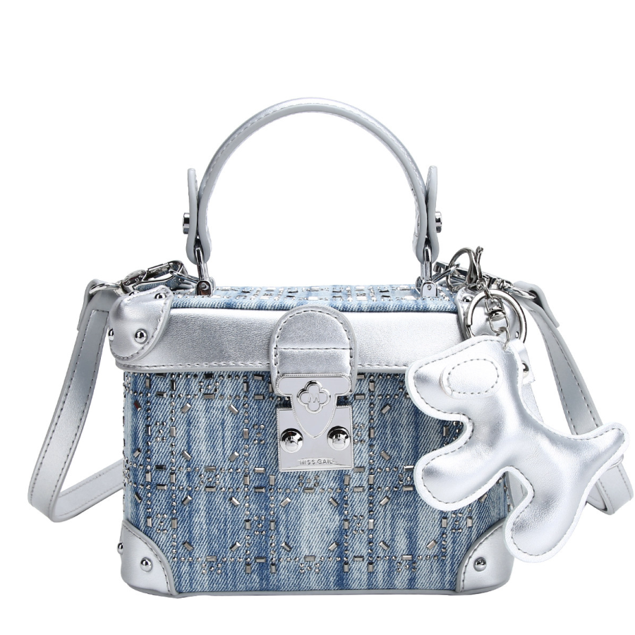 PAYOT PAYOT Handbags Denim Blue & Silver Charm Included