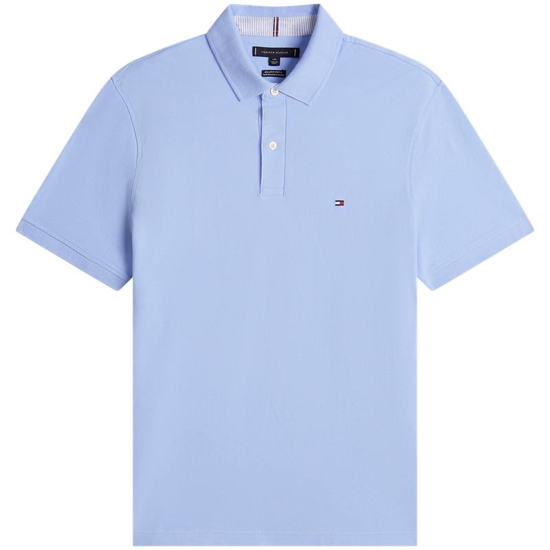 Tommy Hilfiger Polo Shirts Men's Blue DXA Lapel Moderate