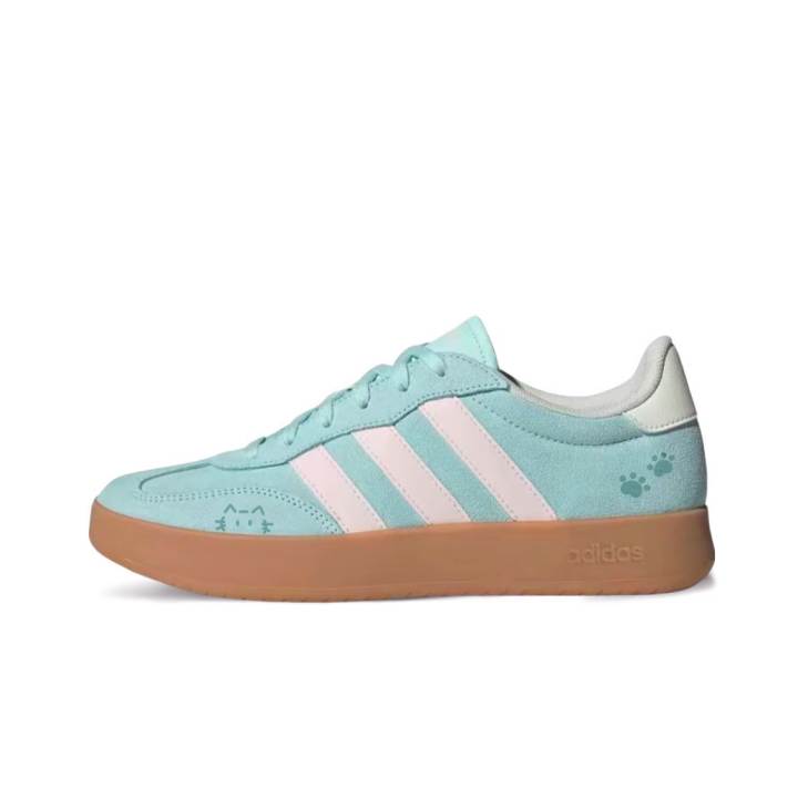 Adidas Adidas BARREDA German Army Trainers Unisex Low Top Pink & White & Brown