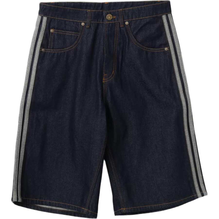 Adidas Adidas Adicolor Denim Shorts Unisex Indigo Moderate Straight Fit Pants