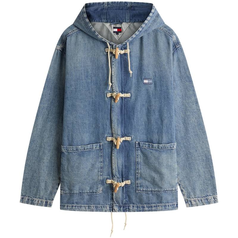 Tommy Hilfiger Denim Jackets Unisex Denim Blue 1A5 Hooded Non Detachable Moderate