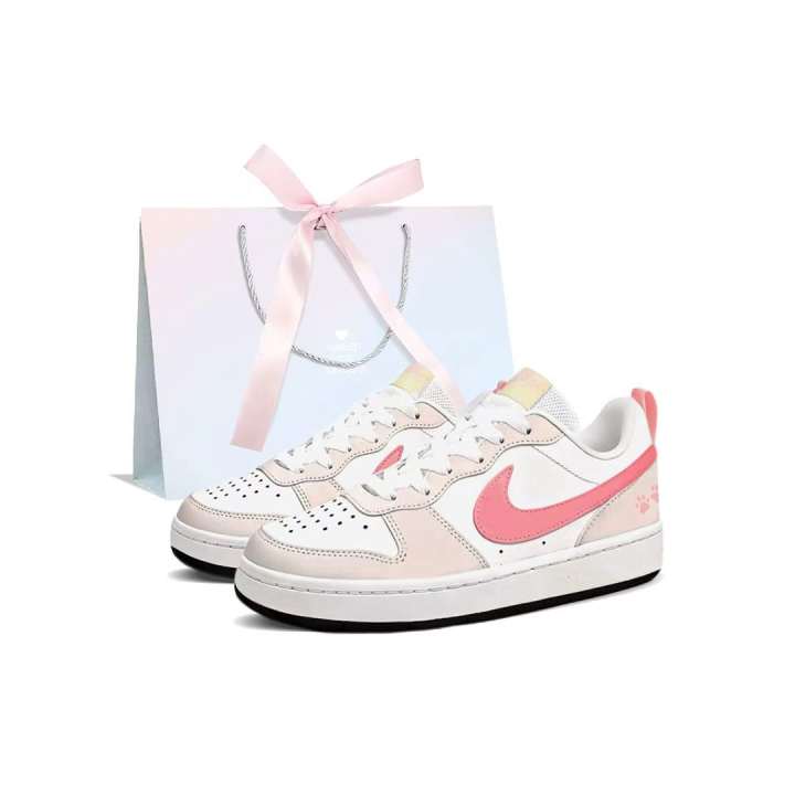 Nike Nike Court Borough Skateboard Shoes Women's Low Top White/Blue/Pink