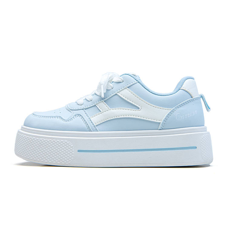 WARRIOR WARRIOR Skateboard Shoes Women's Low Top Blue Beige