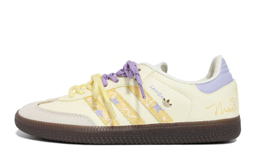 Adidas Originals SAMBA OG German Army Trainers Women's Low Top Purple/Yellow/Brown