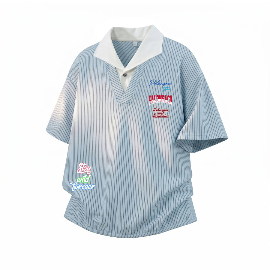 PAL ONGACO Polo Shirts Unisex Polo Collar Thin Straight Fit