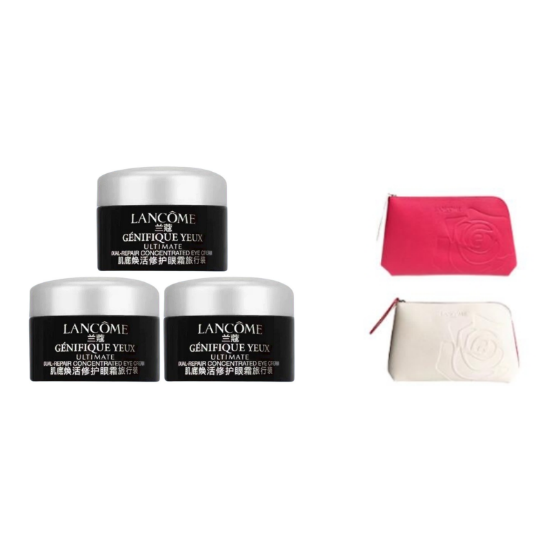 LANCOME Radiant Serums Eye Cream Sample Pack Wrinkle Reducing Brightening Hydrating 5ml*3/5ml*6