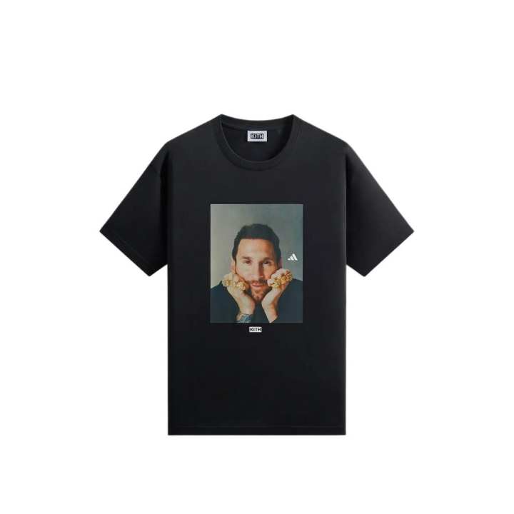 Adidas Adidas X KITH X MESSI T Shirts Men's Black Crew Neck Moderate