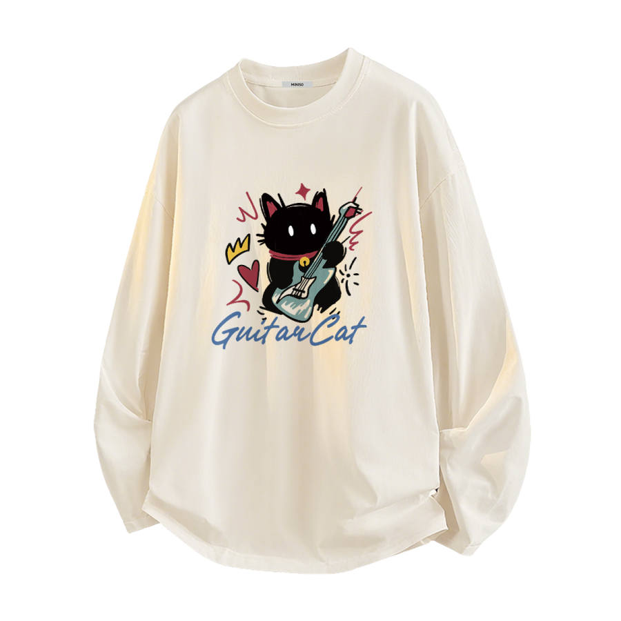 MINISO T Shirts Unisex Crew Neck Moderate Straight Fit