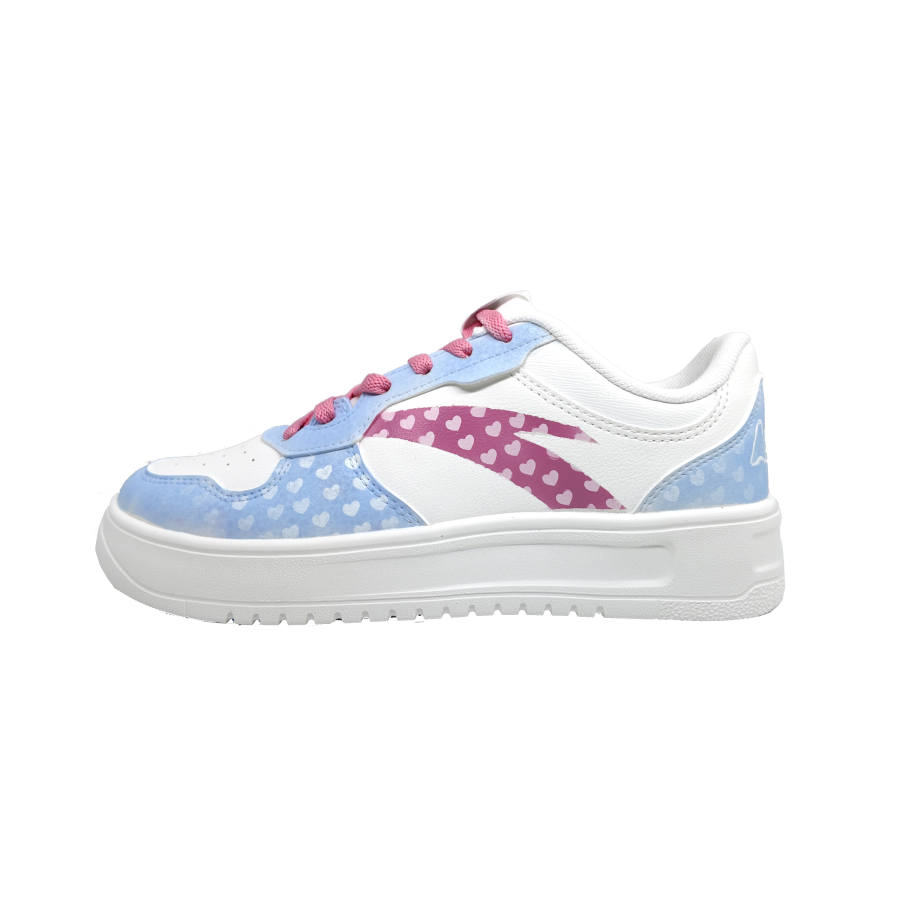 ANTA Easy Skateboard Shoes Women's Low Top White Blue Pink Colorway