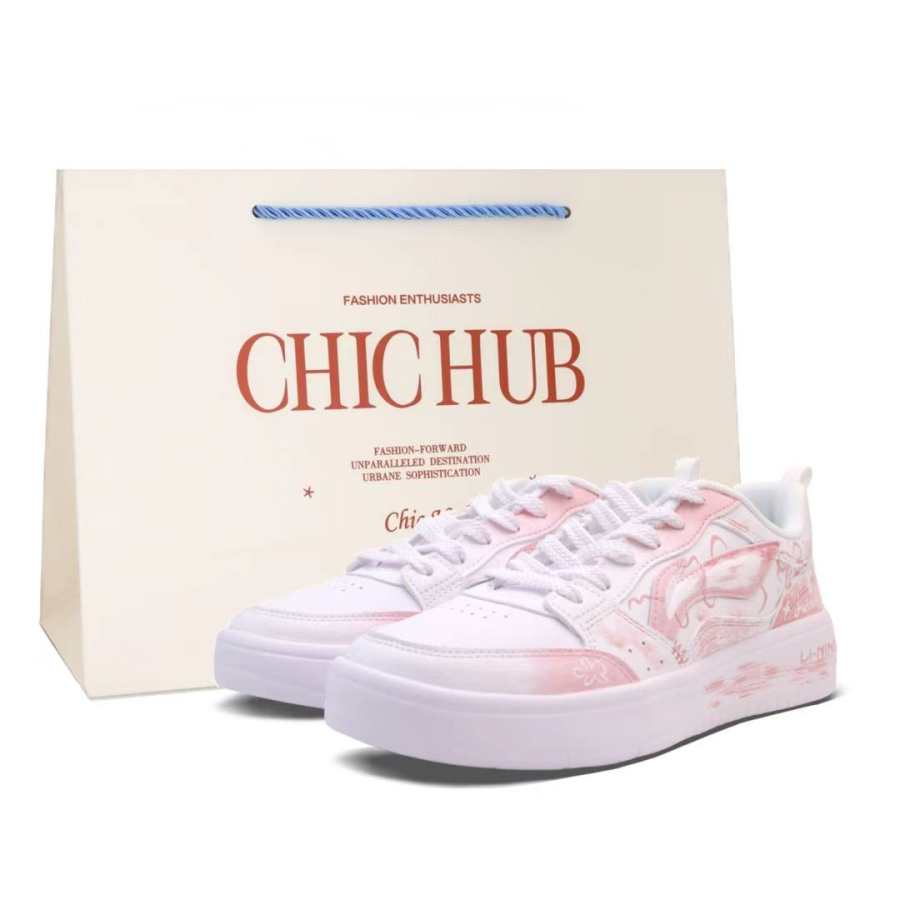 Li-Ning Li Ning Sycee Abrasion Resistant Height Increasing Low top Skateboard Shoes Women's