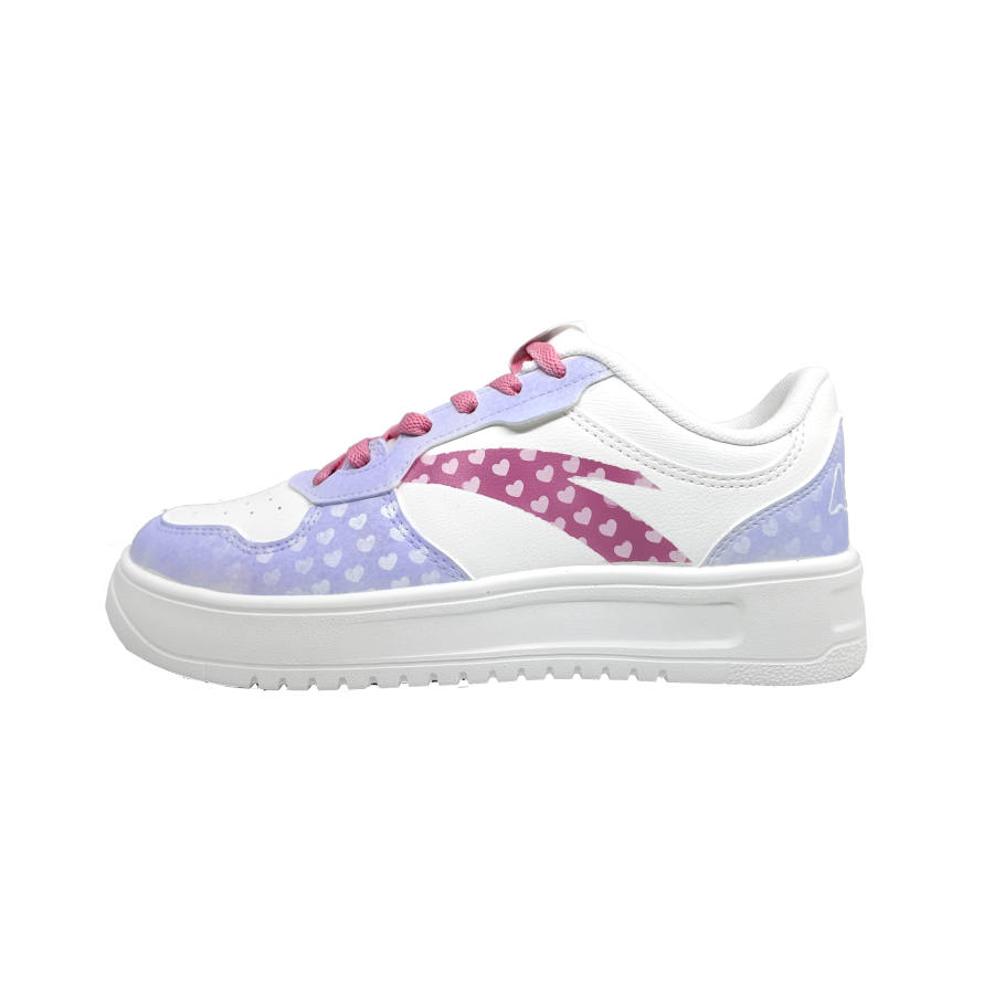 ANTA Easy Skateboard Shoes Women's Low Top White Purple Pink