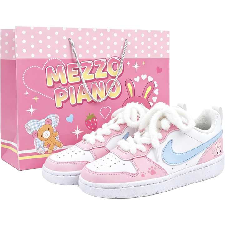 Nike Nike Court Borough Peach Bunny MP Cat Paw Slip Resistant, Abrasion Resistant, Breathable Low top