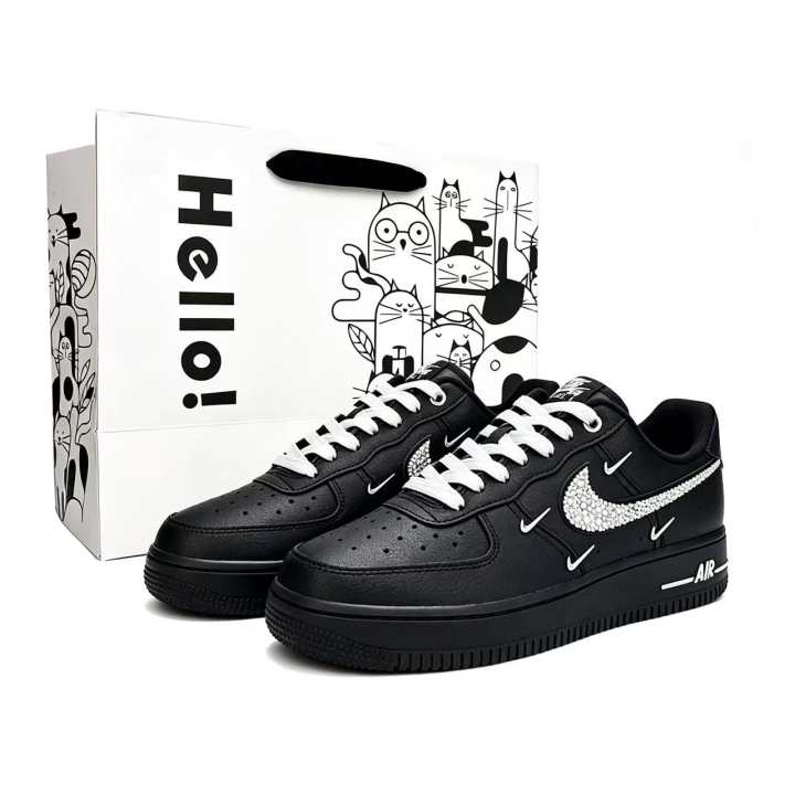 Nike Nike Air Force 1 Night Legend, Shopping Bag Low top Skateboard Shoes Women's Black