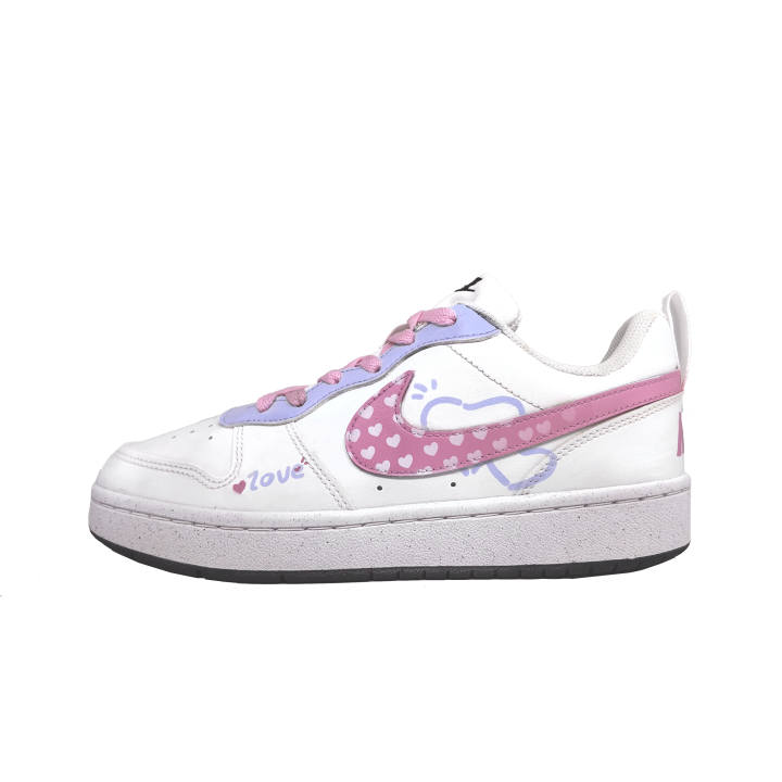 Nike Nike Court Borough Skateboard Shoes Women's Low Top White Purple Pink Multicolor