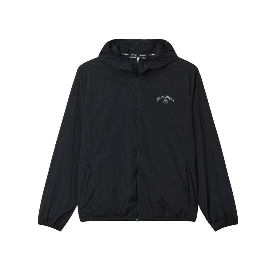 PALM ANGELS Jackets Unisex Black Hooded Non Detachable Thin Other