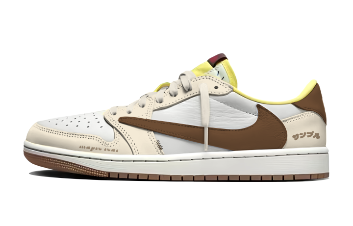Jordan Travis Scott x Jordan Air Jordan 1 Cappuccino, Hook Abrasion Resistant Breathable Abrasion Resistant Breathable Low top