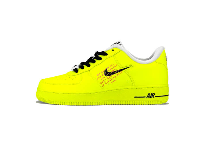 Nike Nike Air Force 1 Low top Skateboard Shoes Women's Neon Yellow
