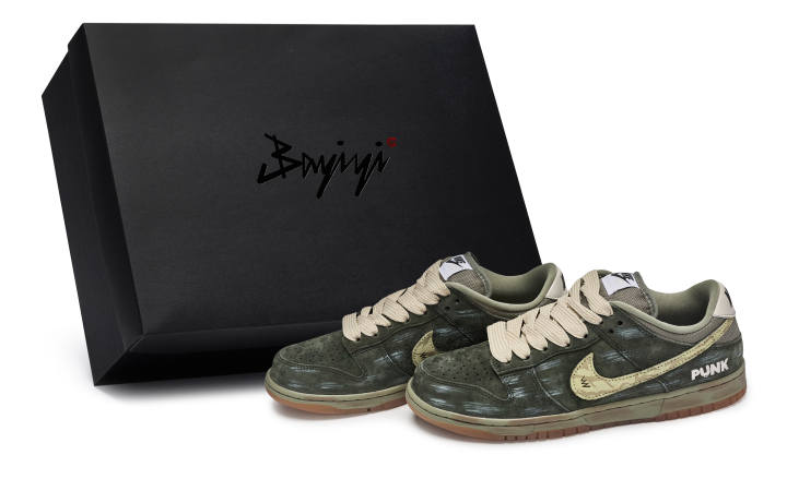Nike Nike Dunk SB 811 Manufacturing, Jungle Shadow Low top Skateboard Shoes Unisex Black Green