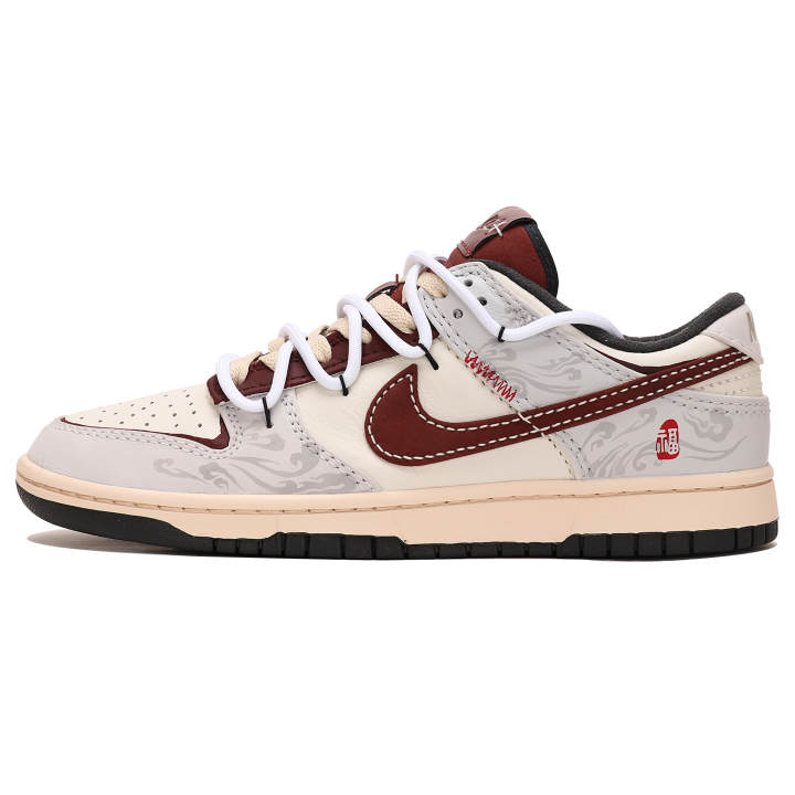 Nike Nike Dunk Abrasion Resistant Abrasion Resistant Low top Skateboard Shoes Men's Gray Brown