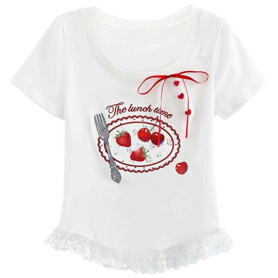 SNBL T Shirts Women's White Crew Neck Moderate