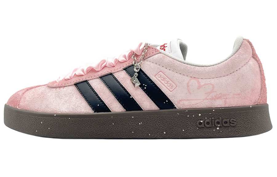Adidas Adidas Vl Court Classic Cushioning, Wear Resistant Low top German Army Trainers Unisex Pink