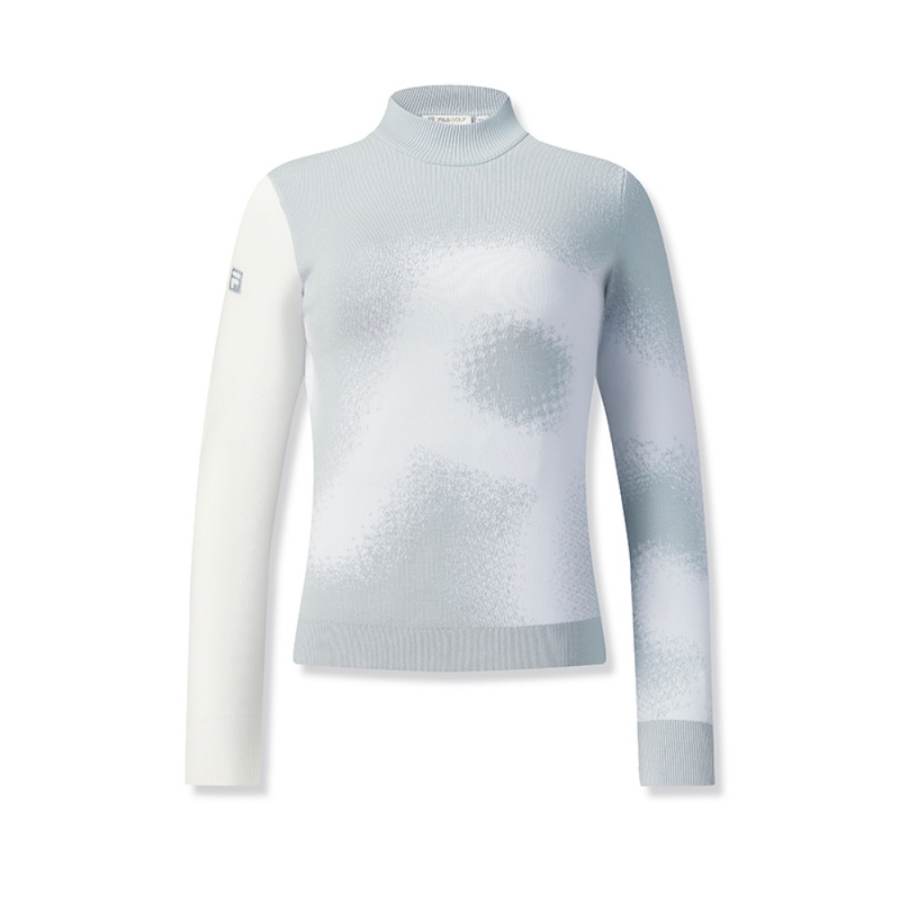 FILA Golf Sweater Women's Satin Gray Blue