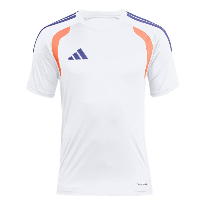 Adidas Adidas Soccer Jerseys Men's White/Purple/Half Swirl Neon Red Crew Neck Moderate