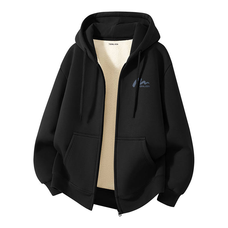 Tonlion Sweatshirts Unisex Hooded Thickened Heavyweight