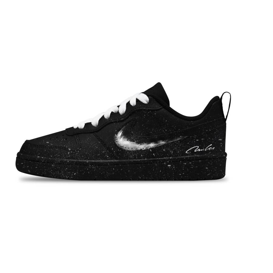 Nike Nike Court Borough Slip Resistant Abrasion Resistant Low top Kids' Skateboarding Shoes Black Unisex