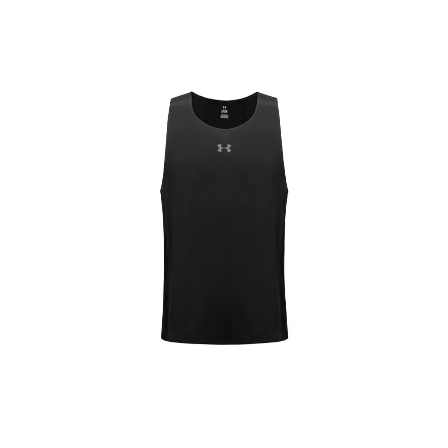 Under Armour Tank Tops Men's Twilight Black Crew Neck Thin Straight Fit