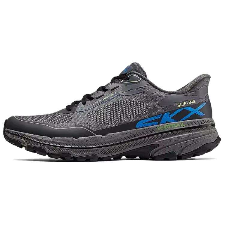 Skechers MEN'S GO Soft And Comfortable Abrasion Resistant Breathable Low top Running Shoes Men's Black Blue