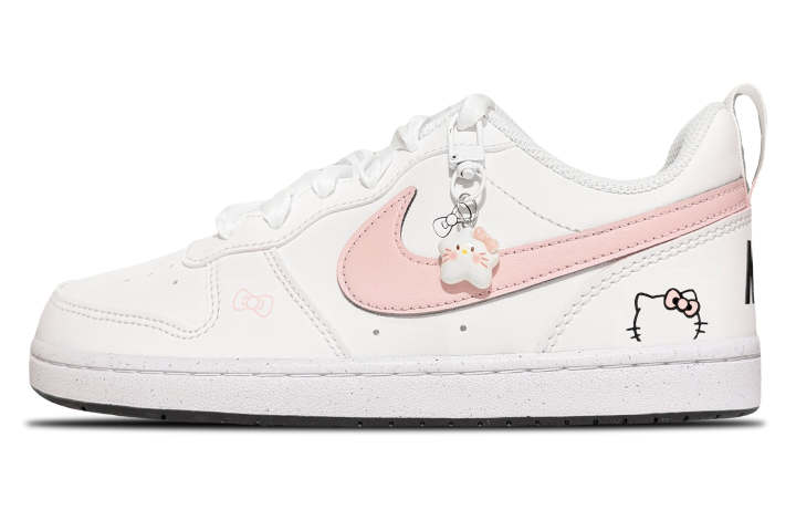 Nike Nike Court Borough Synthetic Leather Low top Kids' Skateboarding Shoes Pink Teenagers