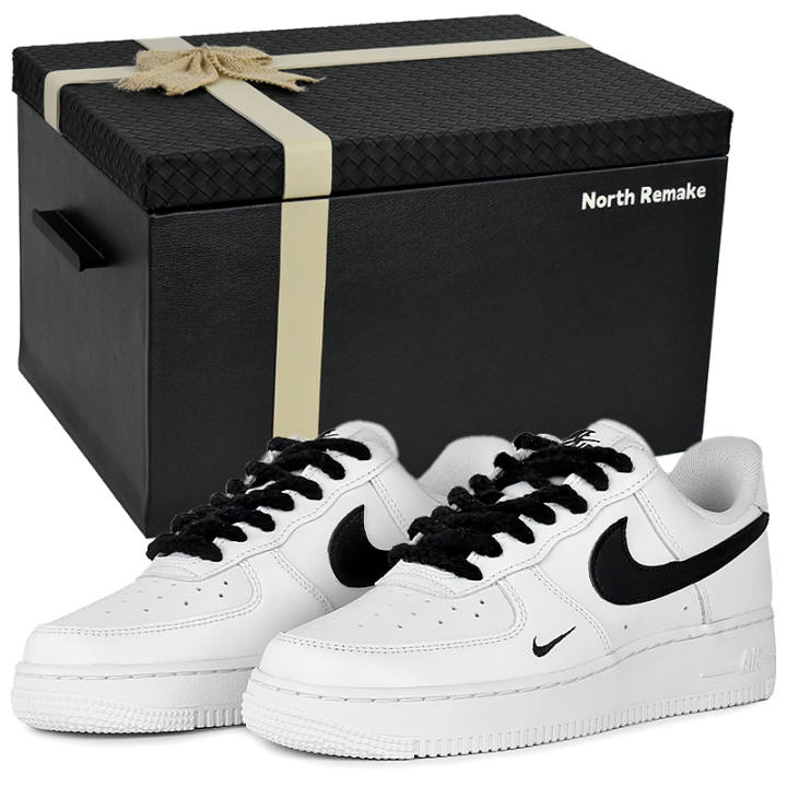 Nike Nike Air Force 1 White Shadow Wear resistant And Lightweight Low top Skateboard Shoes Unisex Black White