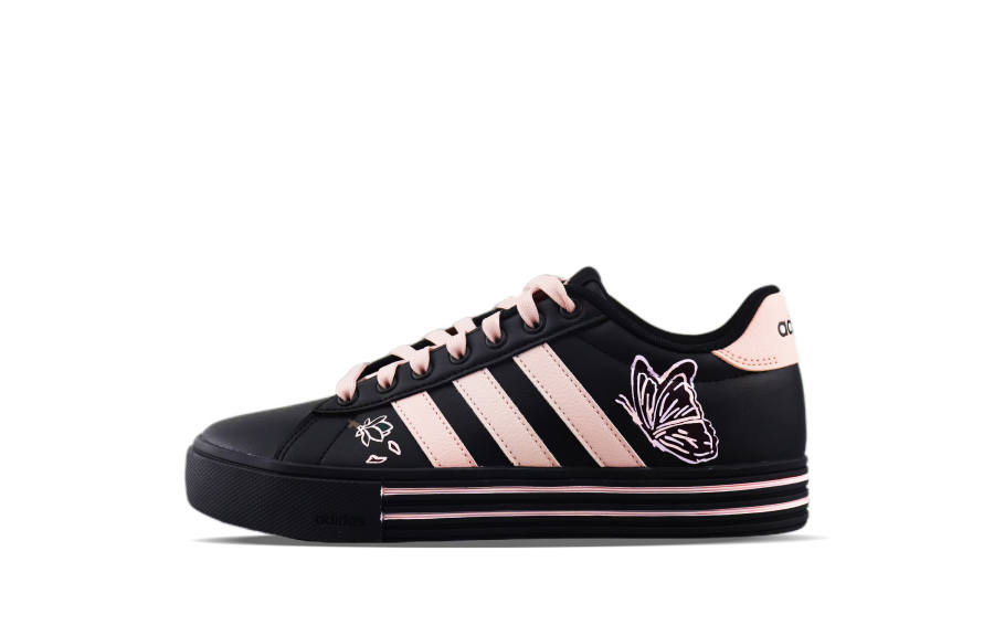 Adidas Adidas Daily Abrasion Resistant Slip Resistant Low top Skateboard Shoes Women's Black Pink