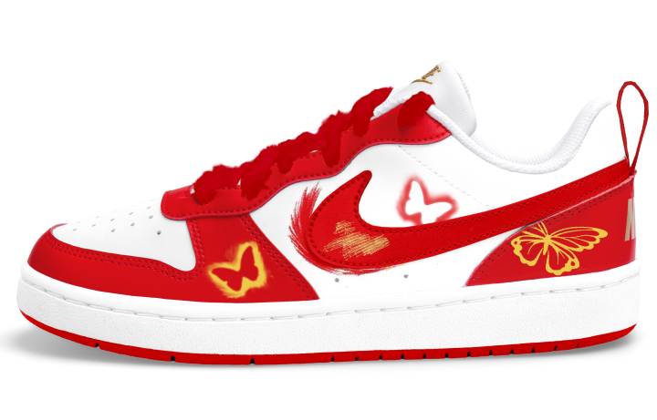 Nike Nike Court Borough Low top Skateboard Shoes Women's White Red