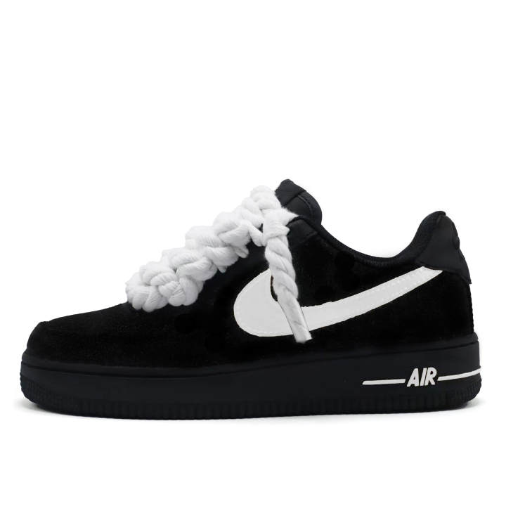 Nike Nike Air Force 1 Xuan White Warrior Abrasion Resistant Abrasion Resistant Low top Skateboard Shoes Unisex Black White