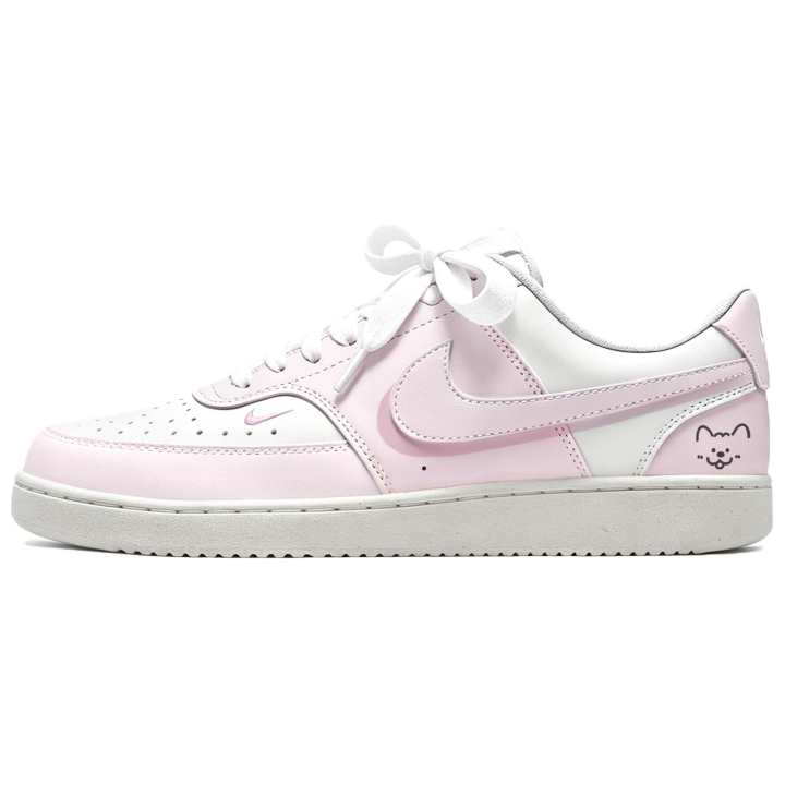 Nike Nike Court Vision Low Skateboard Shoes Women's Low Top Light Pink & White
