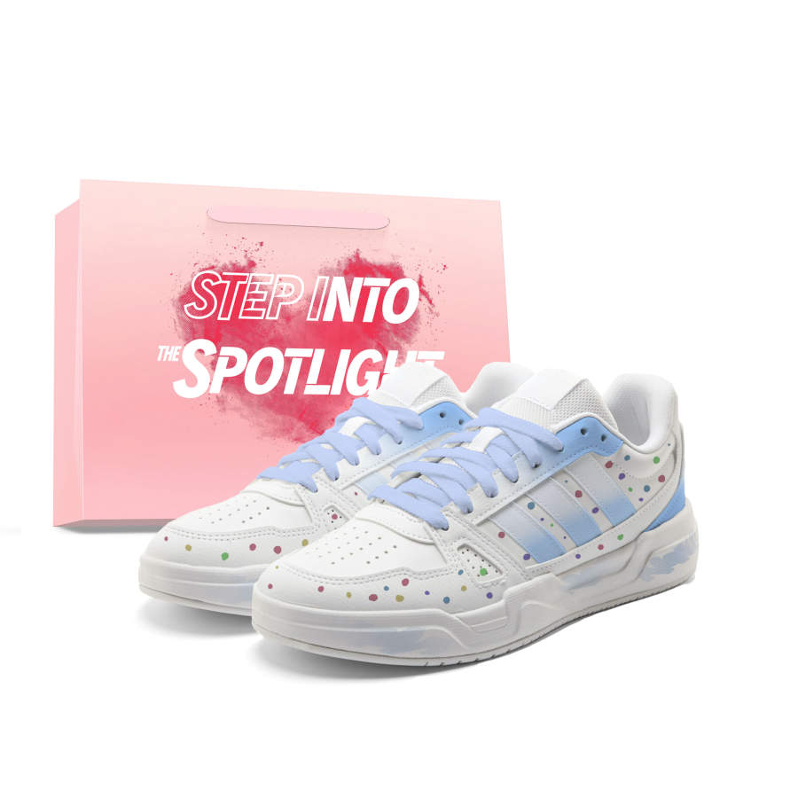 Adidas Adidas LITE BALLER Abrasion Resistant Low top Skateboard Shoes Unisex White Blue