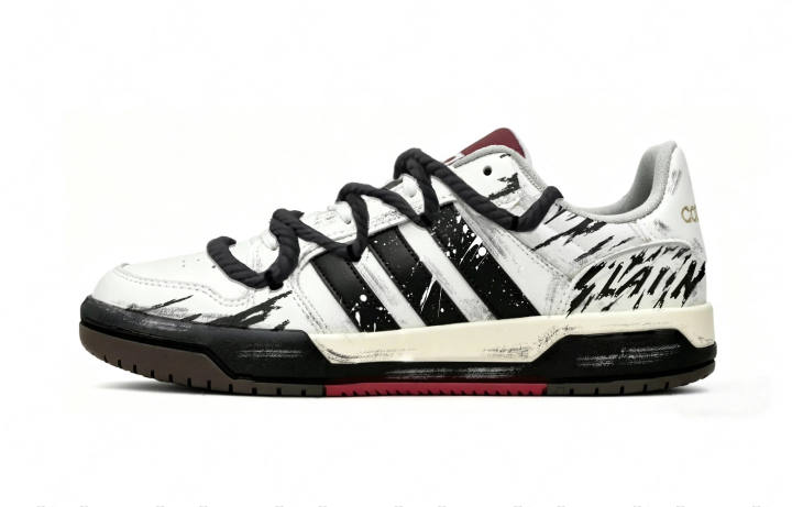 Adidas Adidas ENTRAP Abrasion Resistant Low top Skateboard Shoes Unisex Black White