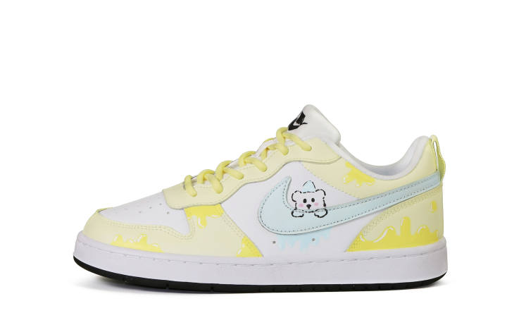 Nike Nike Court Borough Sea Salt Cheese Bear Slip Resistant Cushioning Abrasion Resistant Support Low top