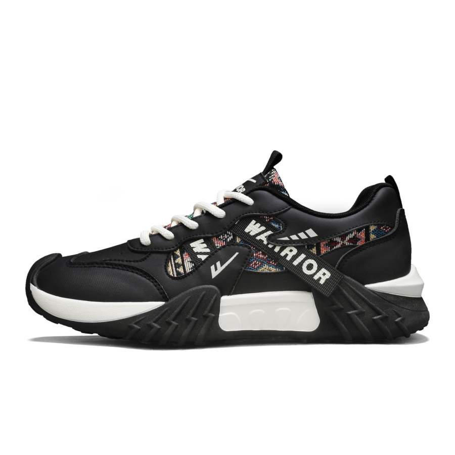 WARRIOR WARRIOR Casual Shoes Men's Low Top Beige Dark Blue
