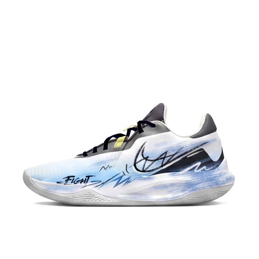 Nike Nike Precision 6 Hormone Bird Cushioning Slip Resistant Low top Basketball Shoes Men's Black White