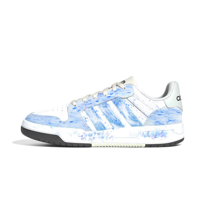 Adidas Adidas ENTRAP Synthetic Leather, Split Cow Leather Low top Skateboard Shoes Unisex Blue White